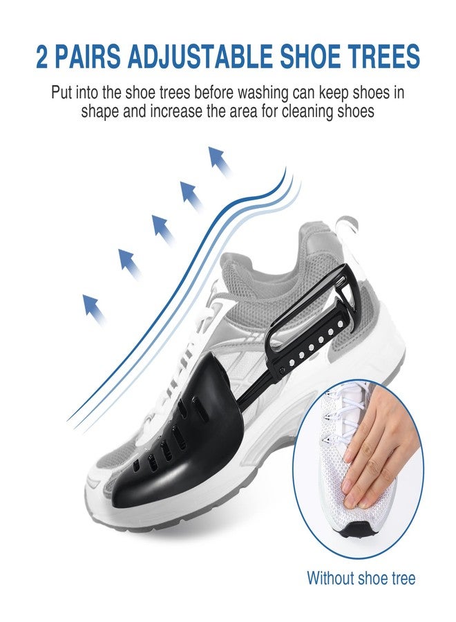 Teletrogy 2024 New Reusable Shoe Laundry Bags, 2 Pairs Adjustable Shoe Trees, Gray, Chenille, Zipper Closure - Image 5
