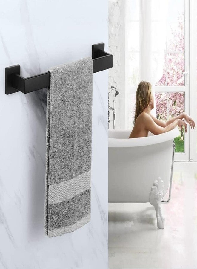 taun 16 Inch Towel Bar 2 Pack for Bathrooms 12/16/24/28/32/36 Inch Stainless Steel 304 Matte Black Towel Holder Modern Square Towel Rod Rustproof Wall Mount 2 of Pack (16 inch, Matte Black) - Image 4