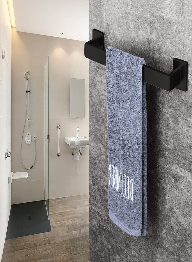 taun 16 Inch Towel Bar 2 Pack for Bathrooms 12/16/24/28/32/36 Inch Stainless Steel 304 Matte Black Towel Holder Modern Square Towel Rod Rustproof Wall Mount 2 of Pack (16 inch, Matte Black) - Image 3