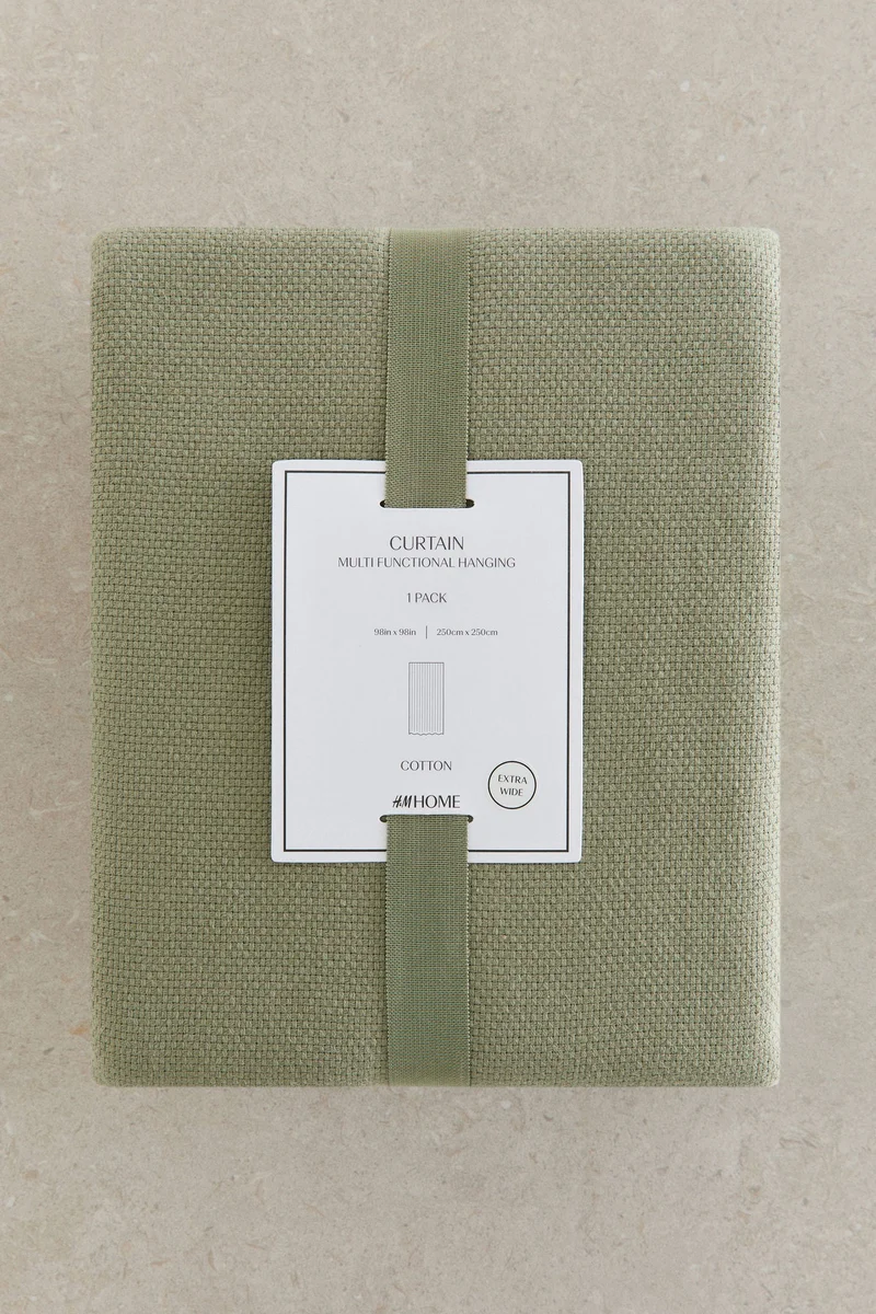 اتش اند ام ستائر قطنية طويلة-عبوة من قطعة واحدة