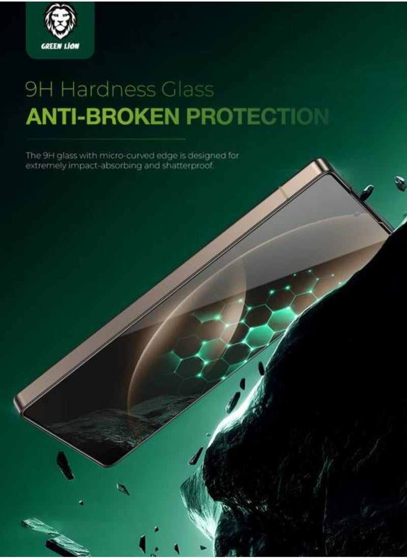 GREEN LION - 9H Crystal Shield HD for Samsung Galaxy S25 with Fingerprint Unlock, Anti Scratch, Bubble Free, Shockproof, Responsive Touch, Easy Installation - Clear - Image 1