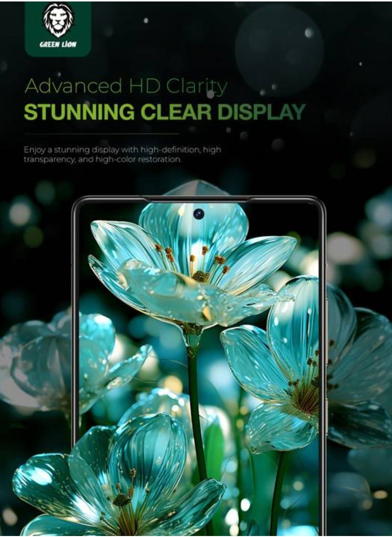 GREEN LION - 9H Crystal Shield HD for Samsung Galaxy S25 with Fingerprint Unlock, Anti Scratch, Bubble Free, Shockproof, Responsive Touch, Easy Installation - Clear - Image 1