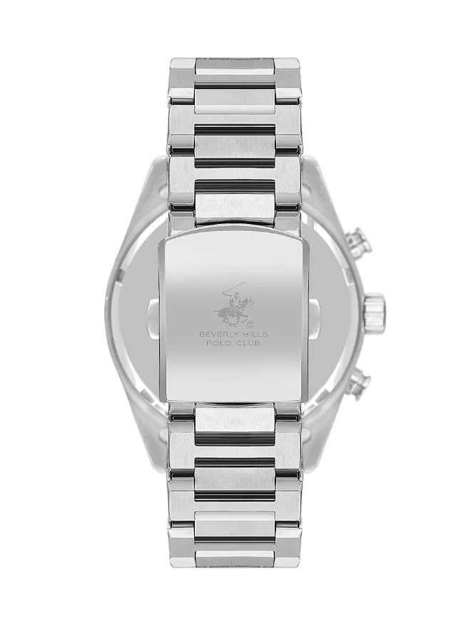 بيفرلي هيلز بولو كلوب Polo Club Men's Watch, Multi Function Display and Metal Strap - BP3633X.390, Silver