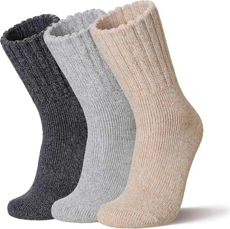 Velice Wool Socks for Women Merino Wool Boot Hiking Thick Thermal Warm Winter Crew Cushion Cozy Work Socks 5 Pairs - Image 1