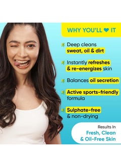 Dot & Key Lime Rush Sports Face Wash Deep Cleans Oil Sweat & Dirt For Refreshingly Clean & Oil Free Skin For All Skin Types Sulphate Free & Non Drying Facewash Active Sports Friendly 100Ml  - Image 2