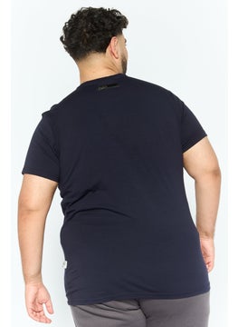 Plein Sport Men Sportswear Fit Short Sleeve Outdoor T-Shirt, Navy Blue  - Image 3