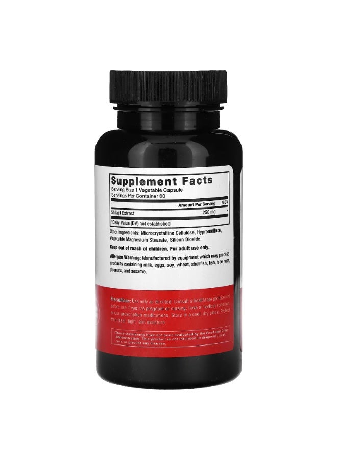 Force Factor Shilajit, 250 mg, 60 Vegetable Capsules - Image 2