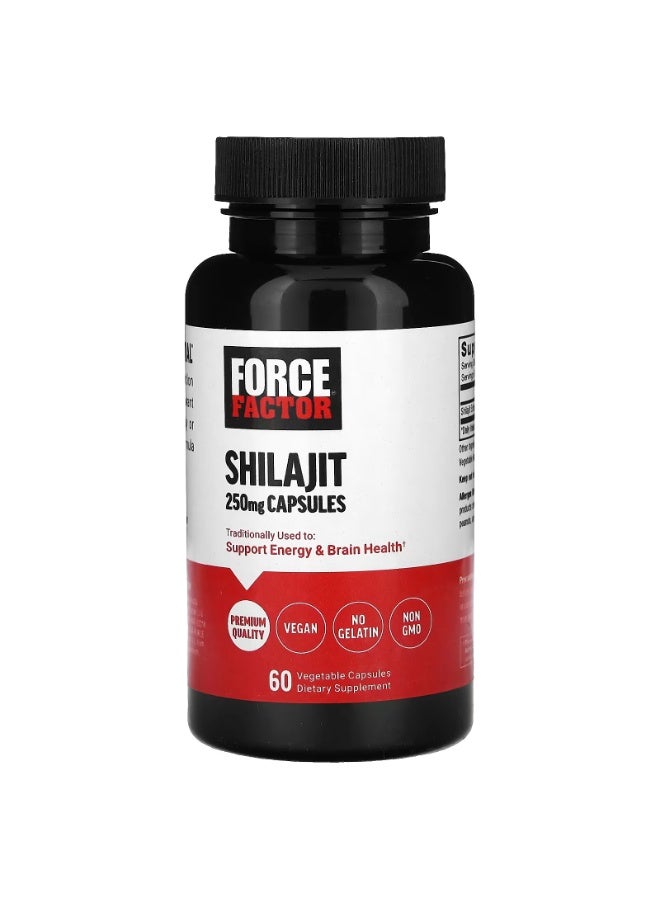 Force Factor Shilajit, 250 mg, 60 Vegetable Capsules - Image 1