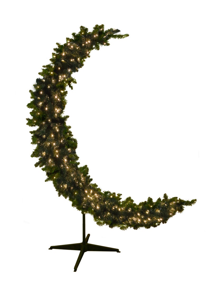 هوم ديكورايشون هلال رمضان لون أخضر ١٨٠ سم مع إضاءة  - Image 1