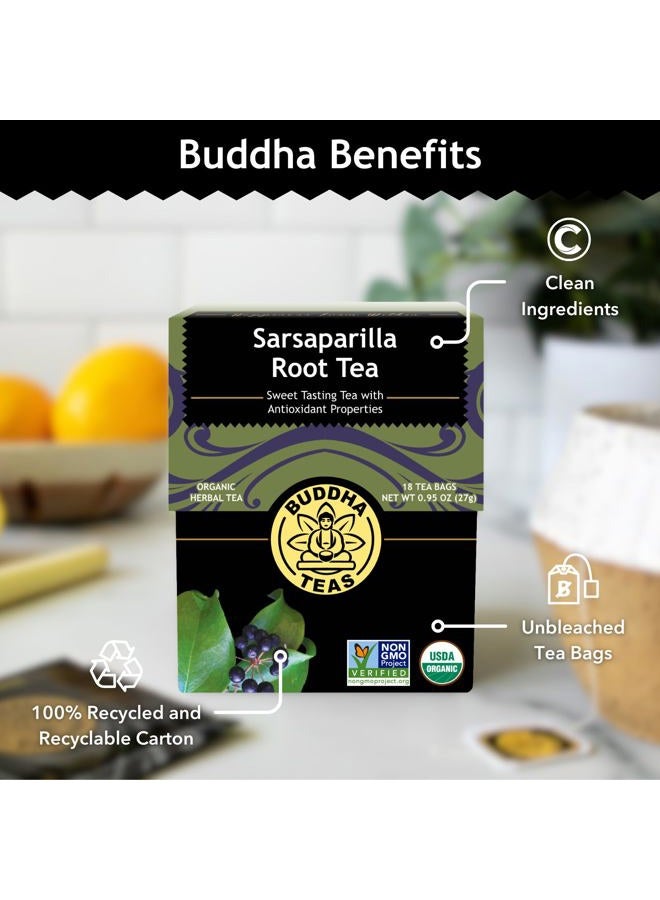 BUDDHA TEAS شاي جذر السارساباريلا العضوي - حلال OU، عضوي من وزارة الزراعة الأمريكية، عضوي CCOF، 18 كيس شاي خالي من التبييض - Image 5