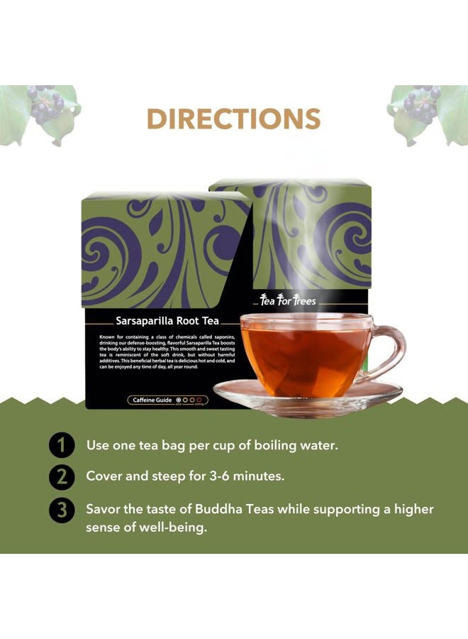 BUDDHA TEAS شاي جذر السارساباريلا العضوي - حلال OU، عضوي من وزارة الزراعة الأمريكية، عضوي CCOF، 18 كيس شاي خالي من التبييض - Image 4