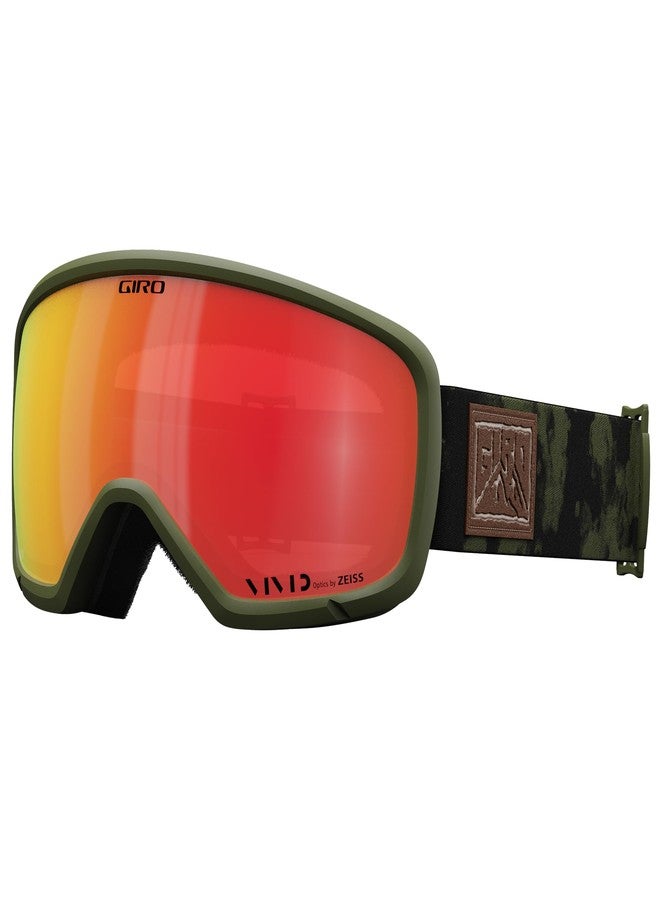 Giro Ringo Adult Snow Goggle - Trail Green Cloud Dust Strap with VIVID Petrol Lens - Image 1