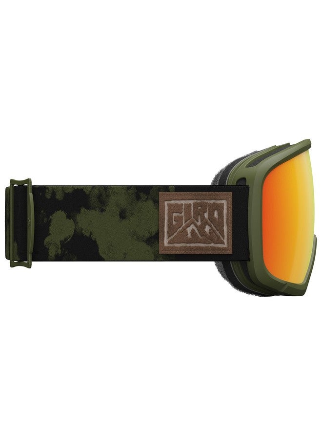Giro Ringo Adult Snow Goggle - Trail Green Cloud Dust Strap with VIVID Petrol Lens - Image 4