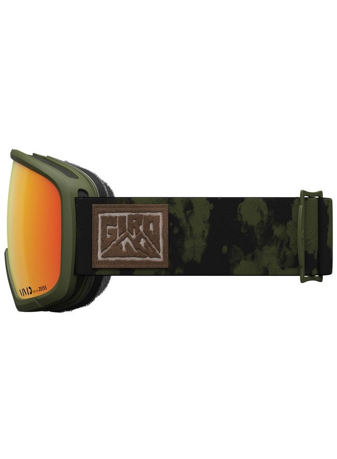 Giro Ringo Adult Snow Goggle - Trail Green Cloud Dust Strap with VIVID Petrol Lens - Image 2