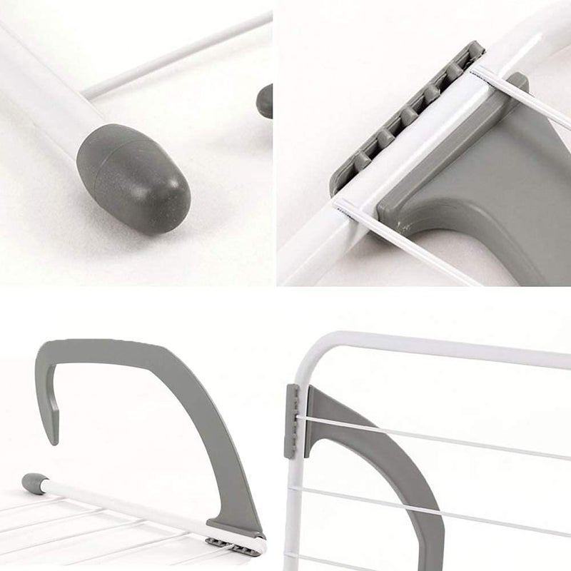 XIBO Multifuction Airer Dryer Clothes Drying Rack Radiator Towel PunchFree Clothes Folding Pole 5 Rail Bar Holder Home Storage Multi Color - Image 3