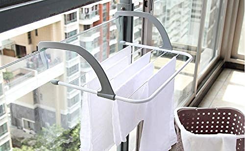 XIBO Multifuction Airer Dryer Clothes Drying Rack Radiator Towel PunchFree Clothes Folding Pole 5 Rail Bar Holder Home Storage Multi Color - Image 2