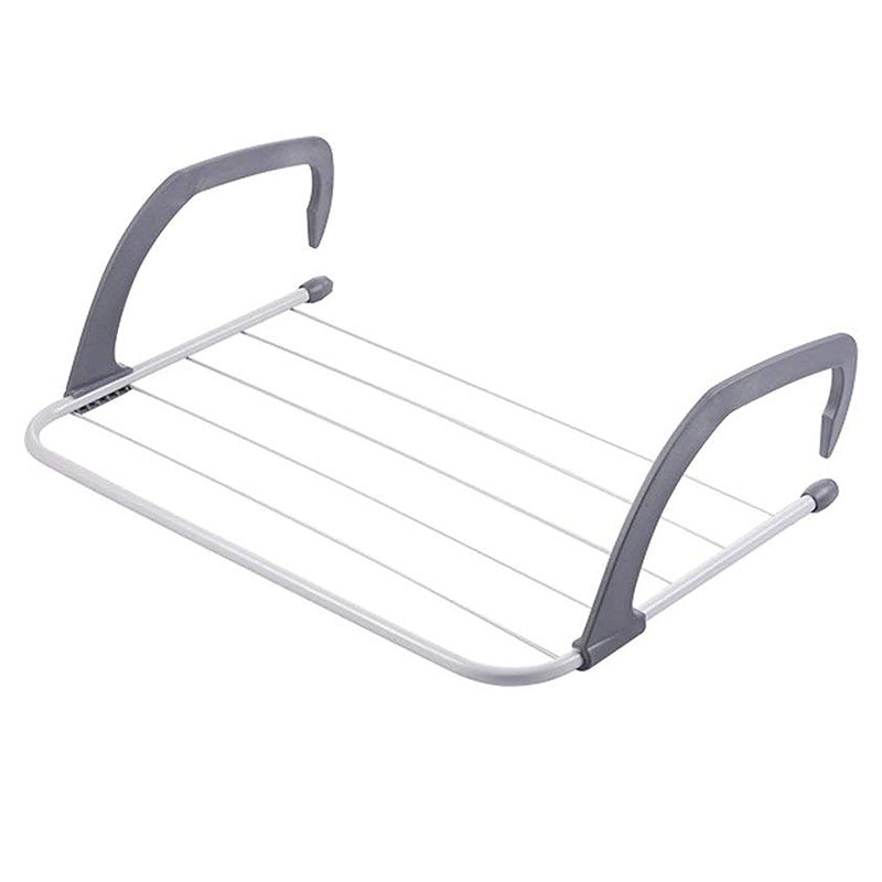 XIBO Multifuction Airer Dryer Clothes Drying Rack Radiator Towel PunchFree Clothes Folding Pole 5 Rail Bar Holder Home Storage Multi Color - Image 1