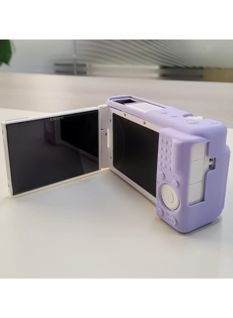 Anti-Scratch Camera Case for Sony ZV-1F ZV-1 II ZV-1M2 Vlog Camera Soft Silicone Case (Lilac Colour)  - Image 4