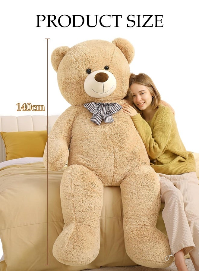 DUNISO Teddy Bear with Cute Bow, Washable Soft Plush Doll ,Stuffed Animal Toy,Gift for Children, suitable for Birthday Party or Any Special days ,140 cm - Image 2