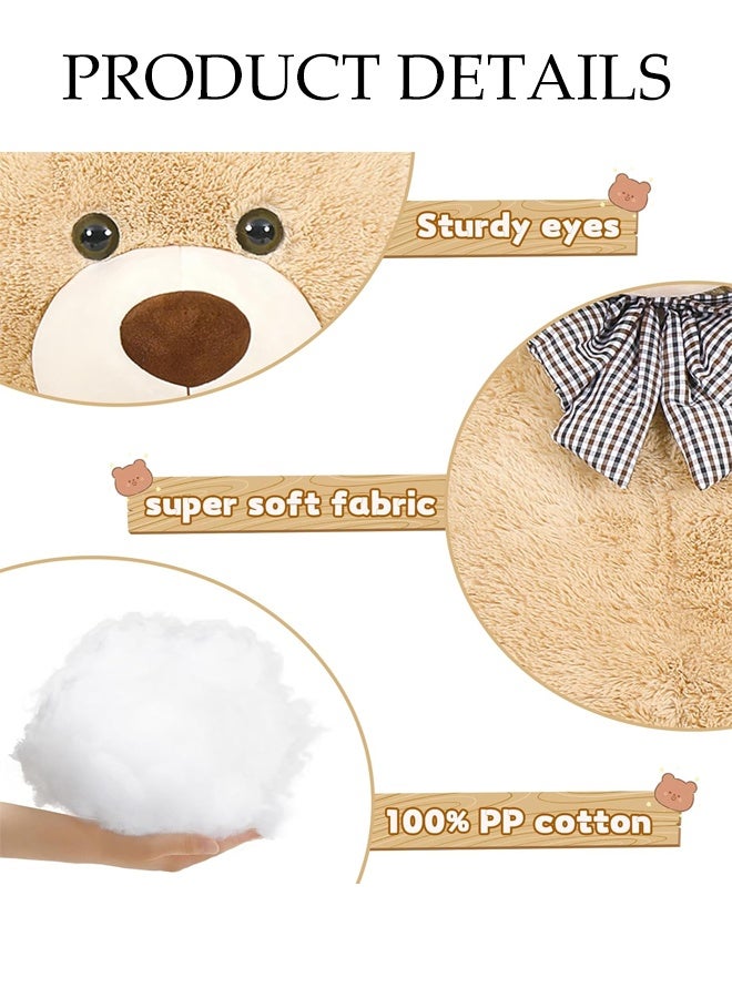 DUNISO Teddy Bear with Cute Bow, Washable Soft Plush Doll ,Stuffed Animal Toy,Gift for Children, suitable for Birthday Party or Any Special days ,140 cm - Image 3