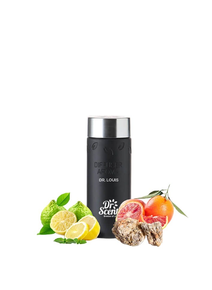 دكتور سينت زيت عطري فاخر د. لويس من د. سنت نسيم الفرح | صنع في المملكة المتحدة | مثالي للمكاتب والفنادق والمنازل والسبا | نفحات البرغموت والحمضيات والبرتقال الصقلي والجريب فروت والعنبر  مل - Image 1