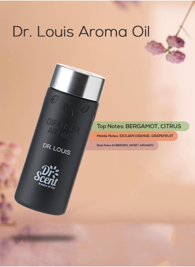 Dr Scent - Premium Diffuser Aroma Oil Dr. Louis by Dr Scent Breeze of Joy | Made in the UK | Ideal for Office, Hotels, Homes, Spa | Notes of Bergamot, Citrus, Sicilian Orange, Grapefruit & Ambergris (170ml) - Image 1