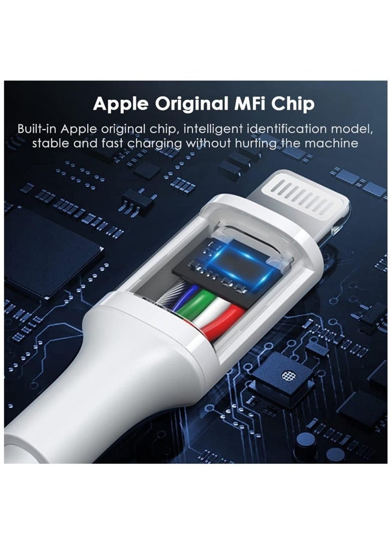 Generic - 【MFi Certified】 iPhone 20W Charger Plug and 2M USB C to Lightning Cable PD Fast Charger USB C Plug Data Lead Compatible with iPhone 14/14 Plus/14 Pro/14 Pro Max/13/12/11/11 Pro/XS Max/XR/X/8/7/iPad - Image 1