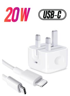 【MFi Certified】 iPhone 20W Charger Plug and 2M USB C to Lightning Cable PD Fast Charger USB C Plug Data Lead Compatible with iPhone 14/14 Plus/14 Pro/14 Pro Max/13/12/11/11 Pro/XS Max/XR/X/8/7/iPad