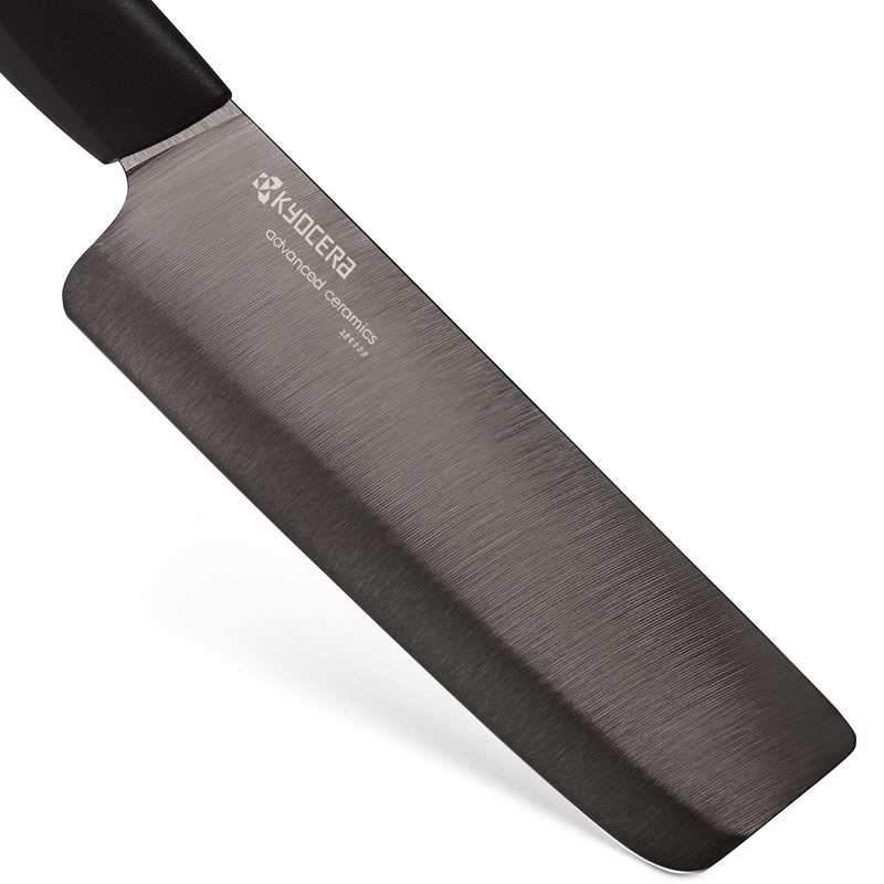 KYOCERA Kyocera Revolution Kitchen Knife, 6-inch Nakiri Vegetable Cleaver, Black  - Image 3