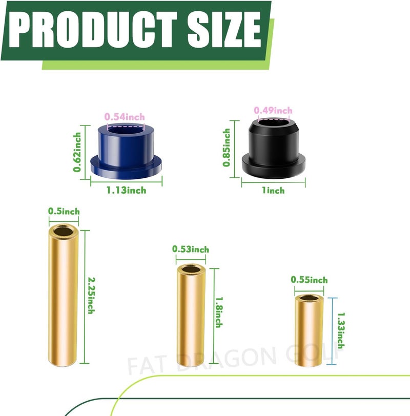 Panglong Polyurethane Bushings and Sleeves Kit for Club Car DS (1992-Up) - Front Lower Spring, Rear Leaf Spring, Upper A Arm Suspension - Image 2