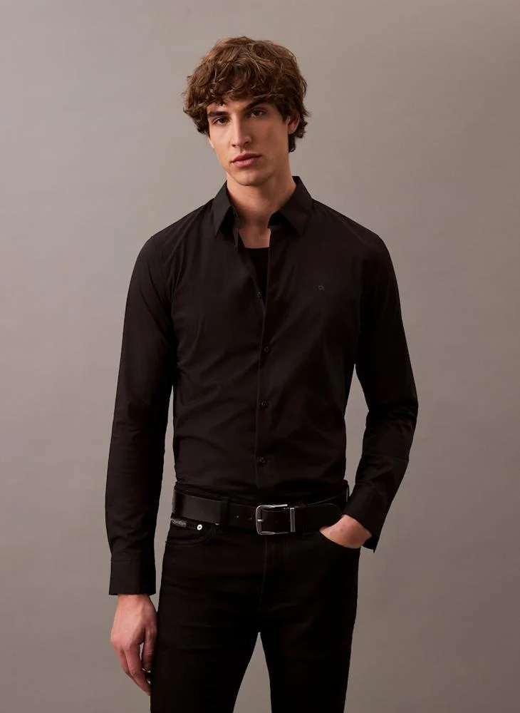 كالفن كلاين Slim Stretch Long Sleeve Shirt