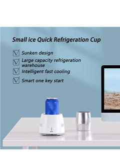 Beverage Mug Cooling Cup Cooler Portable Mini Refrigerator ‑2℃‑5℃ Quick Cooling Cup Drink Chiller Beverage Cooler with Aluminum Mug for Water Milk Wine, Cola, Beer, Cans Beverage Travel - pzsku/ZFFB52B24E5EE25697282Z/45/_/1720778285/27e10c58-297e-4932-bd42-d94d07e7ca0d