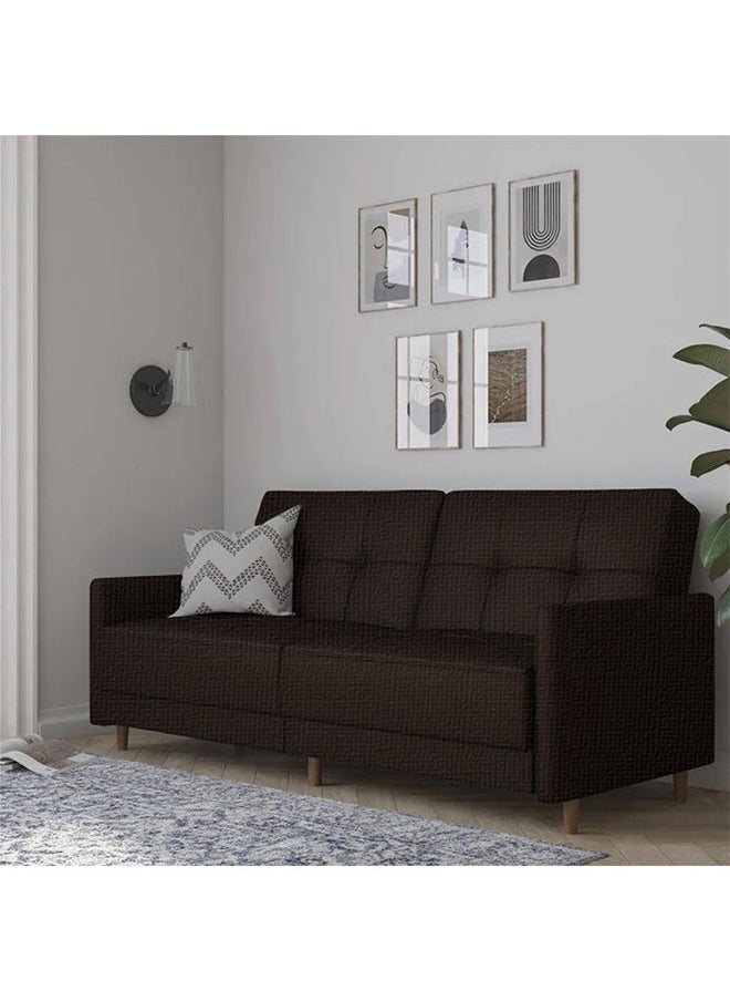 Soufa Dibaj Odessa | 2-Seater Sofa Upholstered In Linen 193x85x86 cm - Dark Brown - Image 2