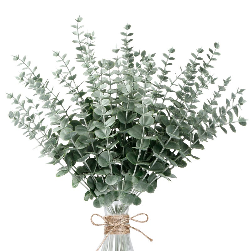 Sggvecsy 36pcs Eucalyptus Stems Decor Artificial Eucalyptus Leaves Faux Eucalyptus Stems Real Touch Fake Greenery Branches for Wedding Flower Bouquet Centerpiece Home Office Decoration - Image 1