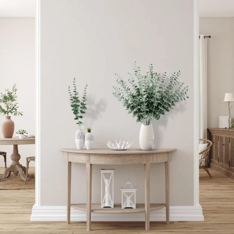 Sggvecsy 36pcs Eucalyptus Stems Decor Artificial Eucalyptus Leaves Faux Eucalyptus Stems Real Touch Fake Greenery Branches for Wedding Flower Bouquet Centerpiece Home Office Decoration - Image 3