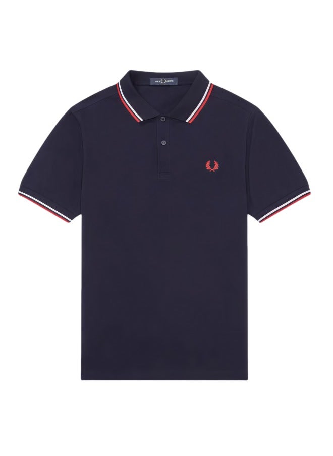 FRED PERRY - Essential Logo Printed Polo Shirt Twin Tipped Shirt  Classic Style and Comfortable Fit - Image 1