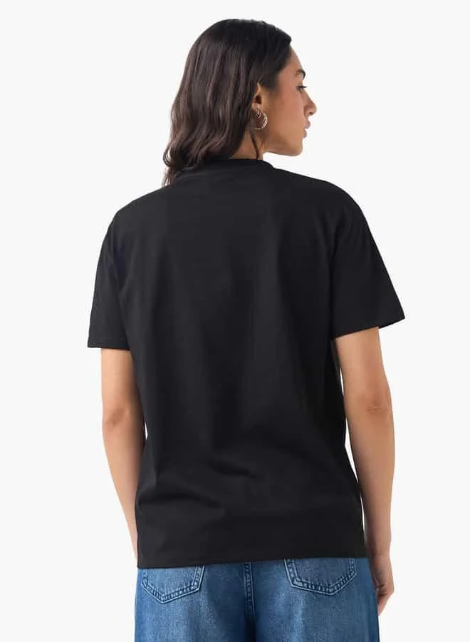 2Xtremz 2Xtremz Teddy Bear Embellished T-shirt with Short Sleeves