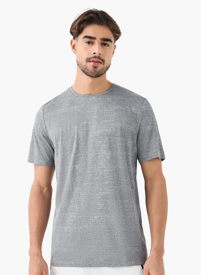 ADOT by Splash Textured Performance T-shirt with Crew Neck