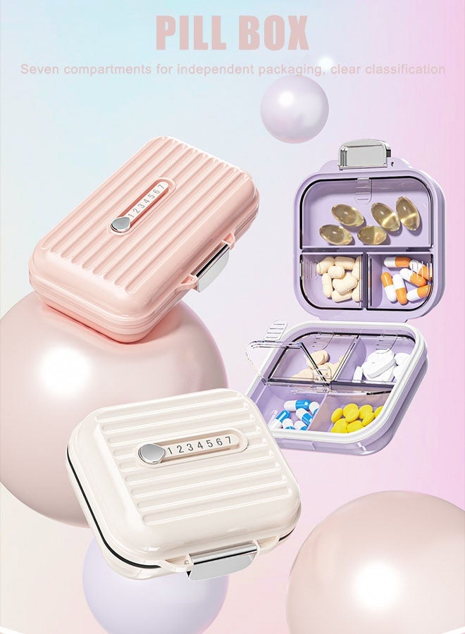 Super ZYouth Travel Weekly Pill Organizer, One-Side Open Pill Box, 7 Day Pill Box, for Vitamins, Medication, Supplements, Fish Oils, Necklaces, Rings(White) - Image 2