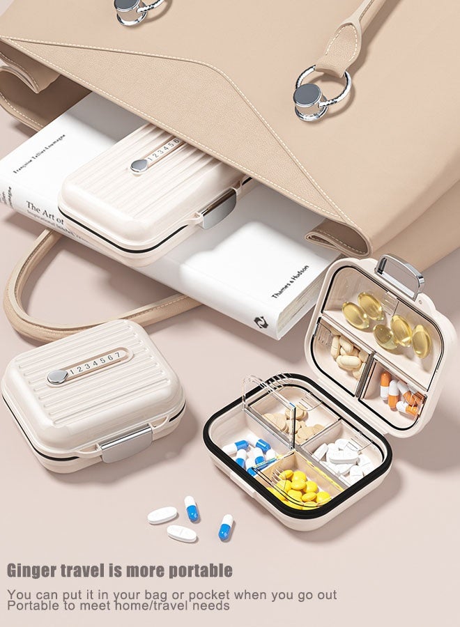 Super ZYouth Travel Weekly Pill Organizer, One-Side Open Pill Box, 7 Day Pill Box, for Vitamins, Medication, Supplements, Fish Oils, Necklaces, Rings(White) - Image 5