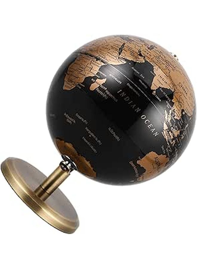 Antique Bronze Globe Ball Ornament 14Cm Round Earth Decor For Home And Office - Image 1