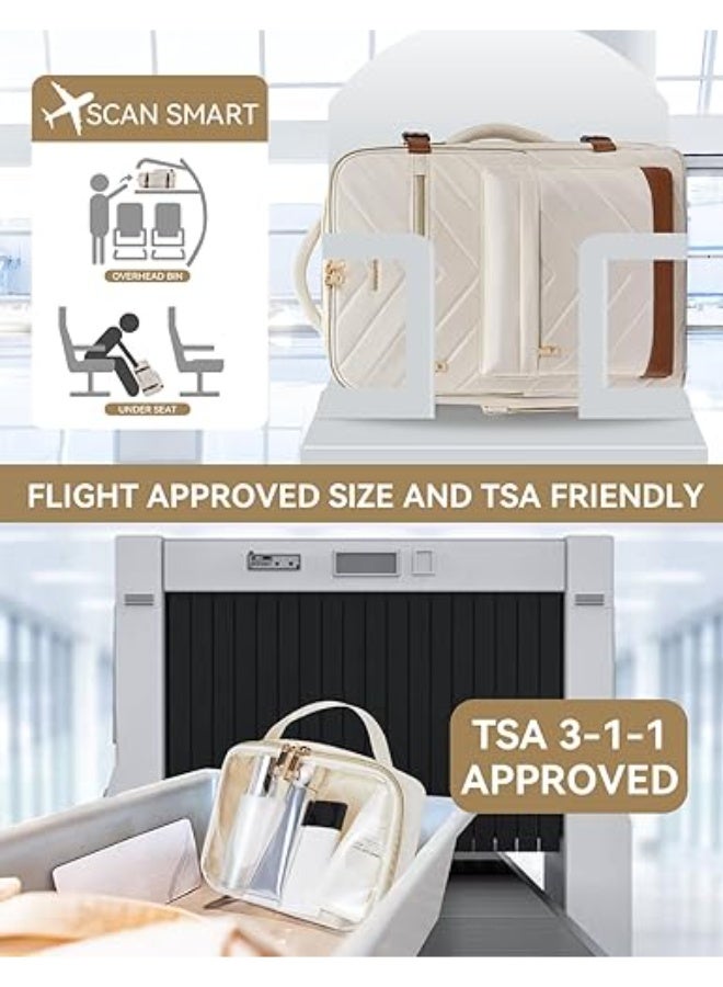 BOSTANTEN Travel Backpack For Women, TSA Carry On Backpack for Airplanes, Personal Item Backpack Fits 15.6 Inch Laptop with USB＆Type-C Charging Port, Weekender Overnight Daypack with 2 Packing Cubes - Image 4