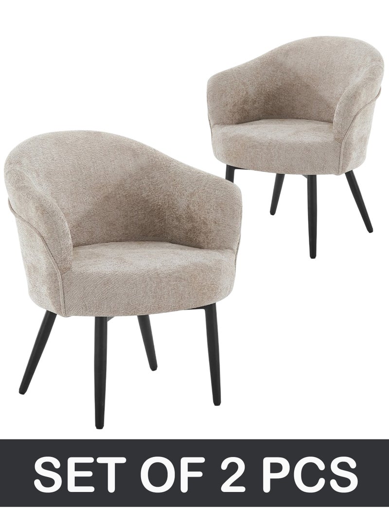 Set of 2 Pieces Dining Chair With Arms And Backrest Living Room - Image 1