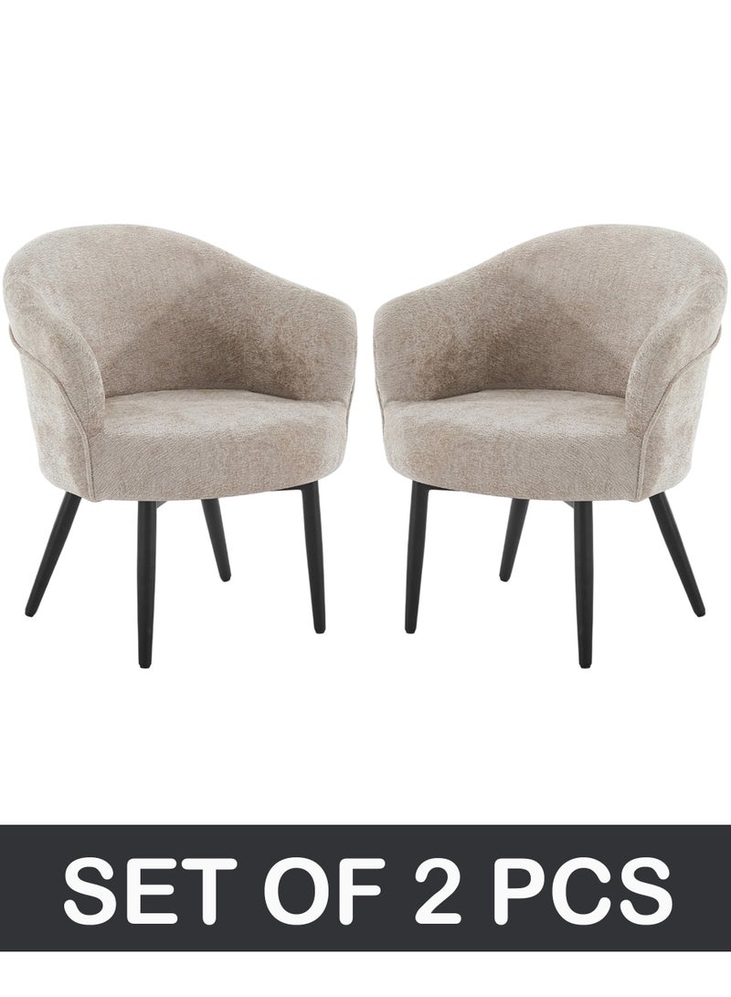 Set of 2 Pieces Dining Chair With Arms And Backrest Living Room - Image 3