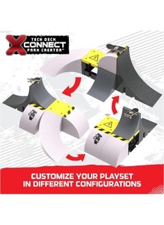 Tech Deck Tech Deck, Power Flippin, X-Connect Park Creator, Customisable and Buildable Ramp Set with Exclusive Fingerboard, Kids Toys for Boys and Girls Ages 6 and up  - Image 3