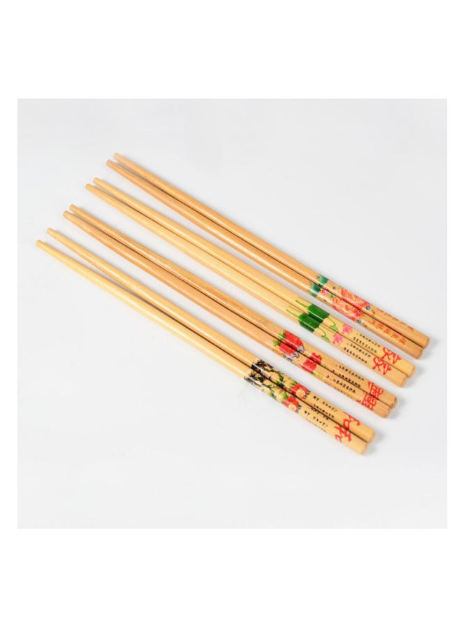 Alishan Bamboo Chopsticks Household Printed Chopsticks Plum Orchid Bamboo Chrysanthemum Craft Chopsticks Nanzhu Art Chopsticks Carpet Exhibition Supply-Color:The First Blessing In The World-Specifications:7*24 Printing Chopsticks Without Nodding Along The Festival