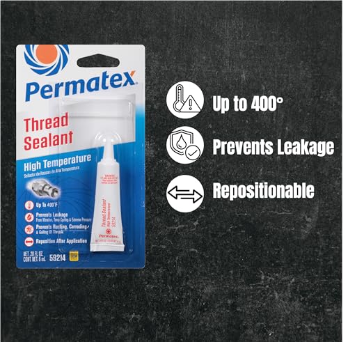Permatex 59214-12PK High Temperature Thread Sealant, 6 ml (Pack of 12) - Image 2