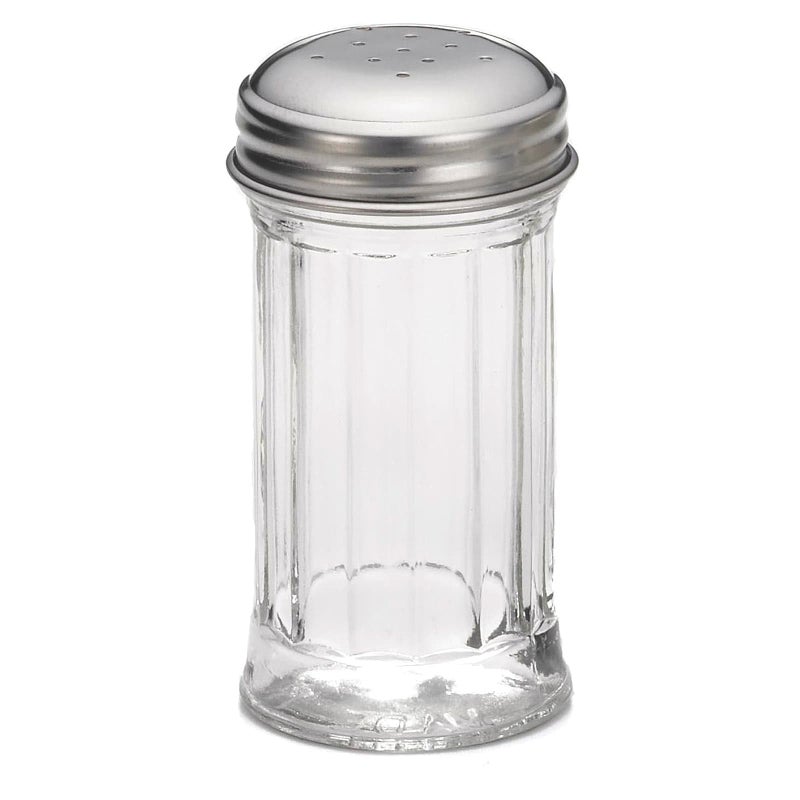 Tablecraft Fluted Glass 2 Oz SaltPepper Shakers with SS Tops