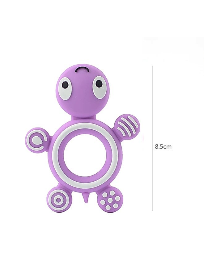 We Happy Turtle Baby Teether Toy, Silicone Teething Pain Relief Animal Infant Chew Tool, BPA Free, Dishwasher and Fridge Safe - Image 2