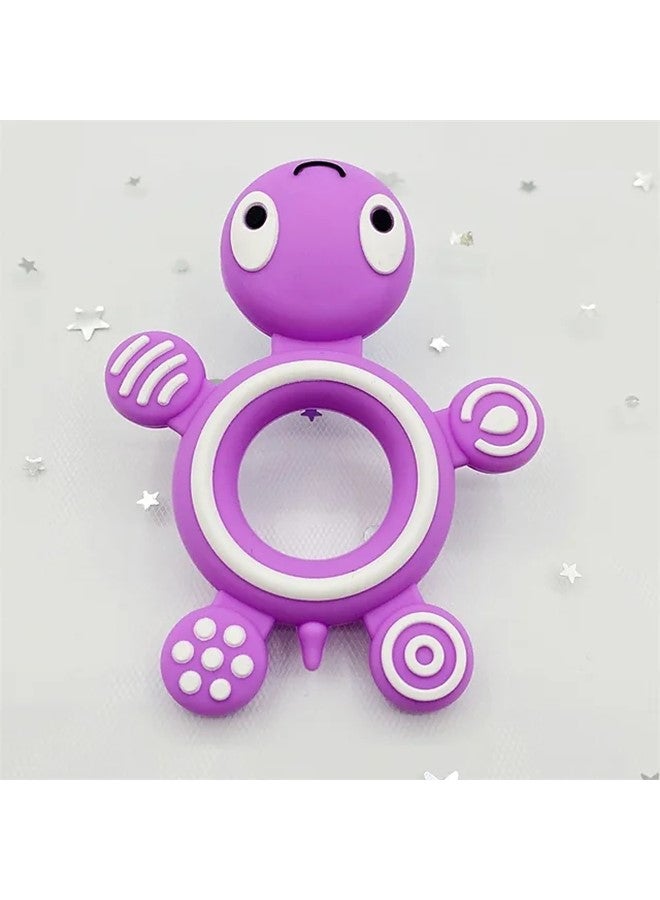 We Happy Turtle Baby Teether Toy, Silicone Teething Pain Relief Animal Infant Chew Tool, BPA Free, Dishwasher and Fridge Safe - Image 4